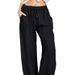 Breathable Linen-Cotton Wide Leg Pants - Elastic Waist Lounge Trousers For Yoga And Casual Wear Breathable Natural Blend_ecoleips.com