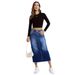 Women's Clothing Hip Skirt New Spot Women's Clothing Raw Edge Split Jeans Women_ecoleips.com