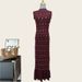 SD Women's French Style Heavy Duty Studded Round Neck Sleeveless Black Knit Long Dress Spring Summer Wear_ecoleips.com
