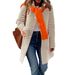 DiYun 2024 Autumn/Winter New Elegant Striped Cardigan Hooded Knit Long Sleeve Jacket For Women_ecoleips.com