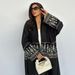 Verve LN131 Women's Embroidered Cardigan Robe Dubai Coat Muslim_ecoleips.com
