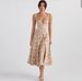 Women Romantic Ditsy Floral Spaghetti Strap Maxi Dress Tie‑Up Backless High Slit Boning Detail High Waist Slim‑Fit Sexy Evening Party Long Dress_ecoleips.com