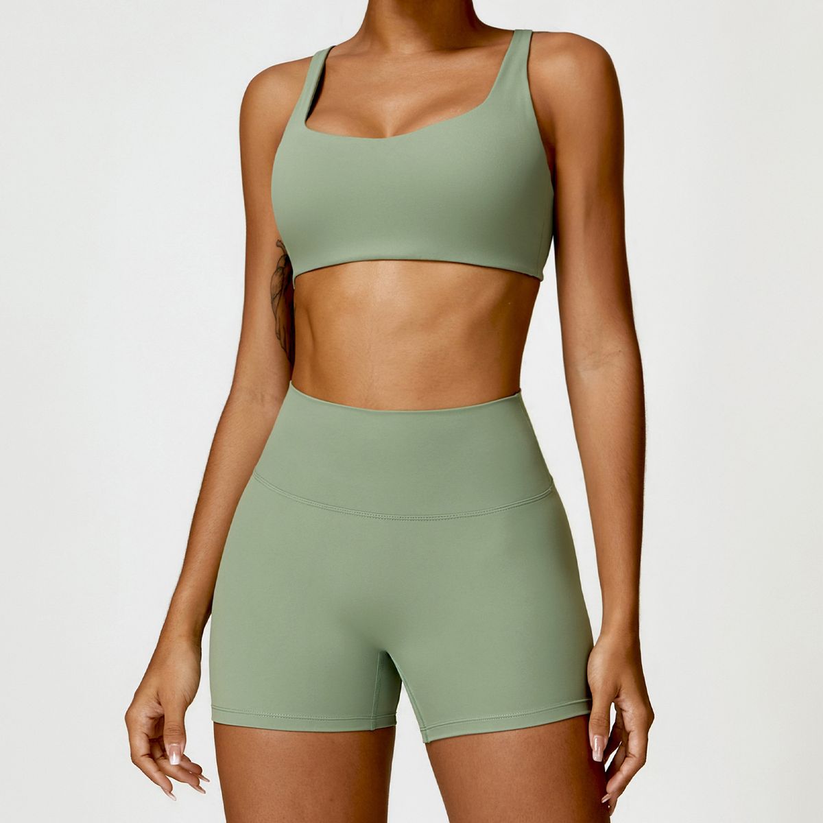 Women's Naked Feel Yoga Set - High Waist Workout Outfit With Moisture-Wicking Fabric Running & Gym Clothes 2-Piece Set_ecoleips.com