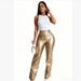 2027 Fashion European-USA Style (Black/Gold) Women High Waist Embossing Personalized Crocodile Pattern Sexy Tight Leather Pants_ecoleips.com