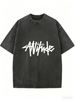 Women's Retro Washed Short Sleeve Tee, Loose Fit Comfortable Everyday Fashion Top_ecoleips.com