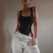 Summer Solid Color Sleeveless Vest Bodysuit for Women Sexy Hot Girl Slim Fit Cross Border Wholesale 2025 New Arrivals_ecoleips.com