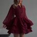 Women's Elegant Lapel Short A-Line Dress Long Sleeves Single Breasted Tie Waist French Fashion Shirt Dress_ecoleips.com