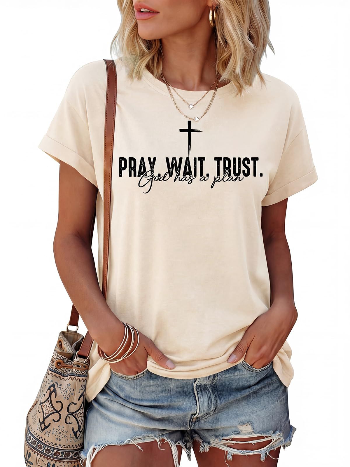 Christian Shirts For Women Faith T Shirts Jesus Religious Graphic Tees Cross Pray Bible Verse Inspirational Tops_ecoleips.com