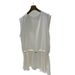 Casual Chic Women's Sleeveless Blouse With Adjustable Drawstring Waist & Flounce Detail For Everyday Elegance_ecoleips.com
