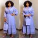 Vintage-Inspired Lace Trim Blouse & Flared Skirt Set Romantic Puff Sleeve Dress Outfit (Polyester Blend, Geometric Embroidery, Plus Size Inclusive)_ecoleips.com