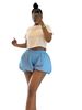 2025s HR24053 Women's Double Layer Puff Elastic Waist Shorts Bubble Baddie SHORTS_ecoleips.com