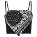 European And American Street Style Paisley Print Camisole Top Women Slim Fit Versatile Slimming Short Inner T-Shirt For_ecoleips.com