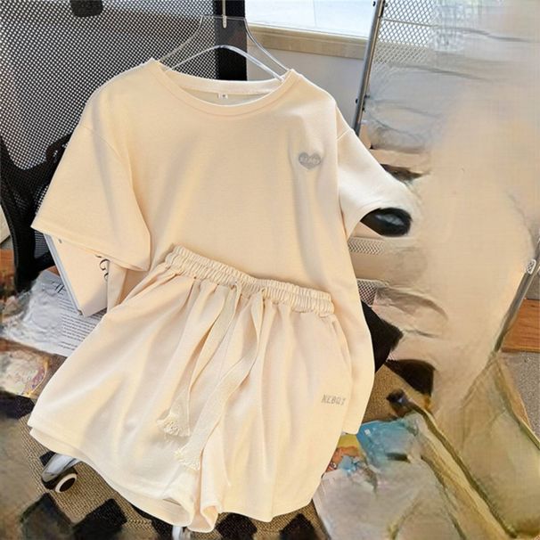 Women's Clothing Summer Casual Fashion Pink Short Sleeved Shorts Sports Suit Female Korean Version Loose Small Two Piece Suit Trendy_ecoleips.com