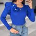 Women's Clothing Wooden Ear Edge Decoration Three Dimensional Flower Round Neck Woolen Top_ecoleips.com