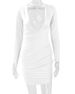 Women's Clothing Sexy Deep V-Neck Backless Bodycon Dress – Elegant & Bold For Evening Parties (White/Red/Black)_ecoleips.com