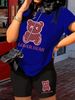Summer Women's Casual And Fashionable Cartoon Bear Pattern Print Loose T-shirt+shorts Two-piece Sportswear Suitable For Daily Wear-98_ecoleips.com