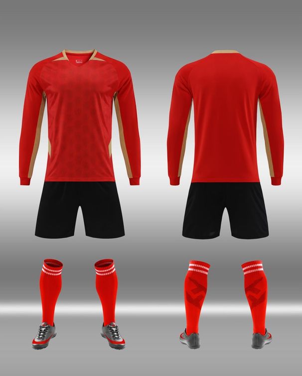 Football Uniform Set: Men’s And Women’s Long-sleeved Training Attire, Autumn/winter New Model Jersey._ecoleips.com