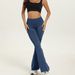 Women's Clothing Women's High-Waisted Flared Pants Solid Color Seamless Ribbed Knit Yoga Trousers Slimming Versatile_ecoleips.com