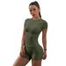 Women's Quick Drying Round Neck Yoga Set High Elastic Fitness Sports Two Piece Running Clothes American Style_ecoleips.com