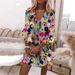 Women's Clothing Women's V Neck Dress Versatile All Over Print Fashion New Arrival_ecoleips.com