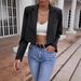 New Cross-border Foreign Trade Short Blazer Jacket, Unique Design, Waist-exposed Suit, Casual Hot Girl Style Outerwear_ecoleips.com