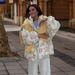 Women's Casual Fashion Zippered Cotton Padded Jacket Warm Printed Outerwear For Spring/Autumn Versatile Street Style_ecoleips.com