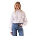 Women's Clothing Diagonal Placket Stand Collar Ruffle Shirt Style Spring Summer New Fashion Design_ecoleips.com