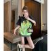 ng2510292 Summer American Retro Black Gradient Tie-dye Short-sleeve T-shirt For Women, High-end, Loose, Casual, Versatile,_ecoleips.com