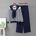 Women's Autumn Winter Fashion Knitted Set with Scarf Sweater And Wide Leg Pants Striped Casual Two-Piece European American Style_ecoleips.com