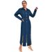 Women's Clothing Women's Long Dress With Bubble Hem Slit Bead Detail Fashion Lapel Long Sleeved For Formal & Casual For Women_ecoleips.com