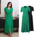 Women's Polo Collar Knitted Maxi Skirt Slim Fit Waist Cinching Midi Dress Casual Spring Autumn Wear_ecoleips.com