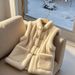 girl New Chinese Women's Clothing Beige Lamb Wool Button 2025 Winter Small Size Warm National Style Cotton Vest_ecoleips.com