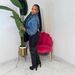 Trendy Cropped Denim Jacket With Drawstring Waist – Blue, Oversized Fit, Long Sleeve – Streetwear & Casual Style (S-XL)_ecoleips.com