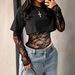 Y2K Lace Patchwork Top For Women Sexy Hot Girl Autumn Clothing Relaxed Everyday Wear Comfortable Feshion_ecoleips.com