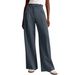 High Waisted Hanging Solid Color Wide Leg Pants, Loose Casual Straight Leg Women's Clothing, Business Suit Pants For Women_ecoleips.com