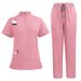 Men And Women Stand Collar Zipper Hand Washing Clothes Nurse Clothes Work Clothes Suit Doctor Nurse Beauty Salon SPA Work Clothes_ecoleips.com