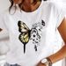 European And American Cross-border Foreign Trade Wholesale Women's Floral Butterfly Round-neck Plus-size Short-sleeve_ecoleips.com