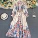 Women's Clothing Autumn Women's Floral Print Slim Waist Dress Elegant Long Sleeve For Formal & Casual For Women_ecoleips.com