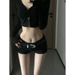 2025s American Style Spicy Girl Low Waist Tight Stretch Denim Ultra Shorts Women Summer New Slim Fit Slimming Wide Leg_ecoleips.com