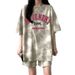 Women's Trendy Summer Sportswear Set Round Neck Casual Two Piece Outfit Short Sleeved Petite Style Export_ecoleips.com