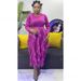 Elegant Plus Size Women's Dress With Gold Foil & Beaded Embellishments, Round Neckline, A-Line Silhouette, Polyester Blend - Casual To Office Wear_ecoleips.com