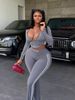 Women's Clothing Women's Fitness Sports Pant Set Long Sleeve Tight Pants European And American Style Sexy Hot Girl Fashion Suit_ecoleips.com