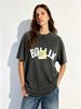 Women's Streetwear Inspired Washed Tee, Oversized Casual Summer Wardrobe Staple_ecoleips.com