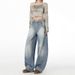 New American-style Washed Wide-leg Casual Banana Pants, Extra-long Loose Curved-cut Jeans For Women_ecoleips.com