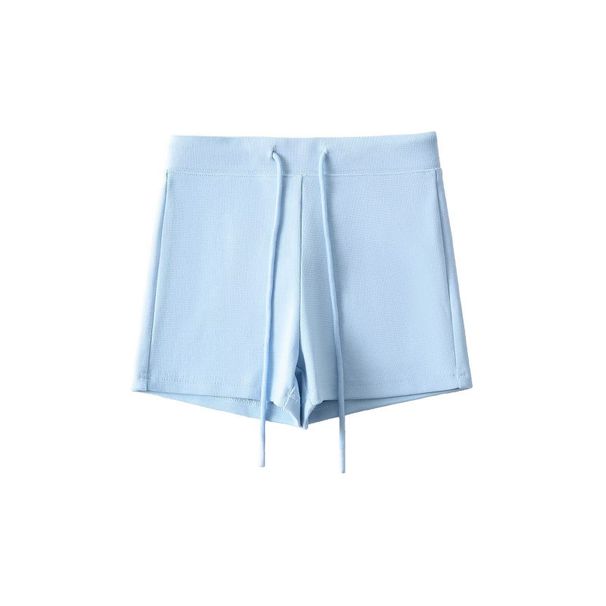 Women's Clothing Spring And Summer Hottie Drawstring Sports Shorts Girls Sporty High Waist Hip Wrapped A Line Shorts_ecoleips.com