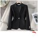 Women's Clothing Professional Suit Blazer & Pants Set - Business Formal Outfit For Interview, Office Work - Stretch Comfort Fit (Black/Pink/Beige)_ecoleips.com