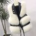 Faux Fox Fur Vest For Women, Fashionable Short Sleeveless Jacket, Trendy Streetwear, Plus Size Options (S-4XL), Multiple Colors_ecoleips.com