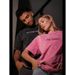 Vintage Washed Rose Pink Unisex T-Shirt – 100% Cotton Oversized Tee For Couples (M-3XL, Distressed Print)_ecoleips.com