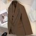Women's Clothing Women's White Blazer Style Casual Textured Autumn Spring Goddess Street Style Outerwear For Formal & Casual For Women_ecoleips.com