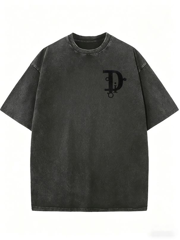 Retro Washed Oversized T-Shirt, Unisex Loose Fit Streetwear Tee For Everyday Casual Fashion_ecoleips.com